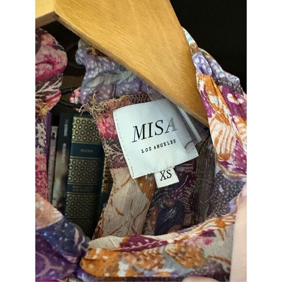 NWT Misa Los Angeles Callas Dress in Augusta Batik In Augusta Batik Pink XS $390 - Picture 8 of 14